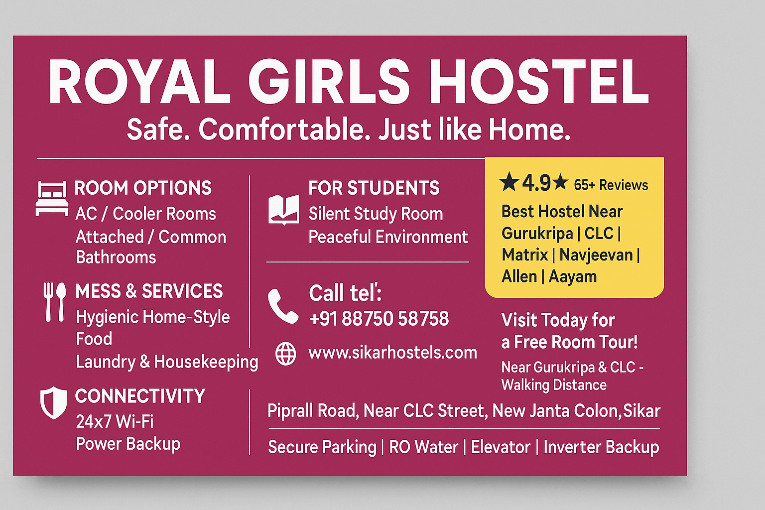 Royal Girls Hostel, Sikar: Your Perfect Home Away from Home